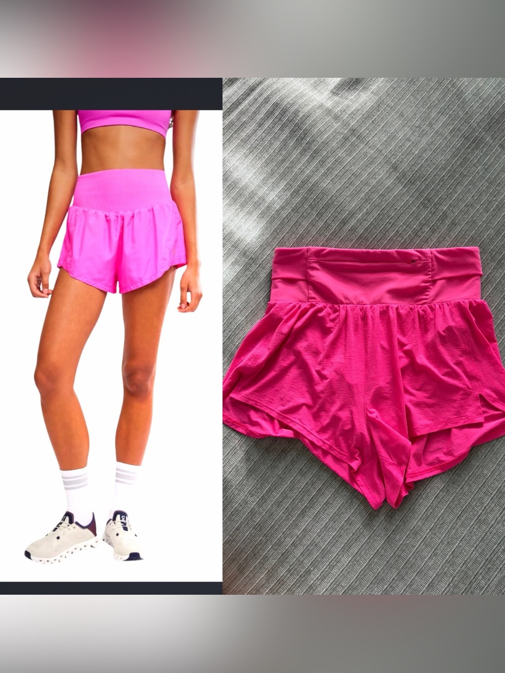 Free People Movement High-Waist Hot Pink Women’s Athletic Shorts
